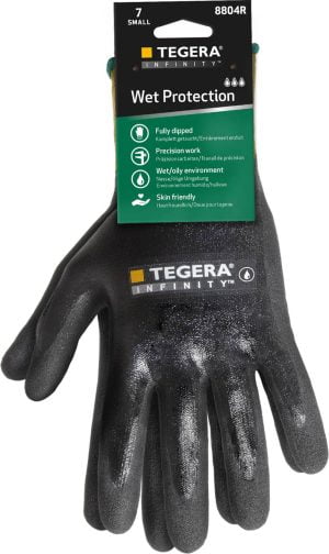 Mănuşi de protecţie la căldură pentru manipulări ușoare tegera infinity 8804r , grad protectie cat. ii, marimi 7 – 11, culoare negru,galben
