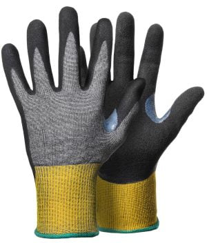 Mănuşi rezistente la tăiere pentru manipulări medii tegera infinity 8807w , grad protectie cat. ii, marimi 5 – 11, culoare negru,galben