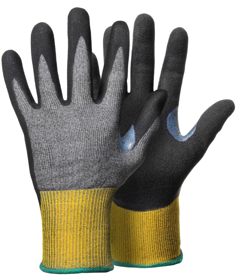 Mănuşi rezistente la tăiere pentru manipulări medii tegera infinity 8807w , grad protectie cat. ii, marimi 5 – 11, culoare negru,galben